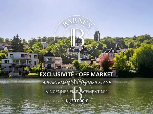 BARNES VINCENNES - APPARTEMENT T3 DERNIER ETAGE - EMPLACEMENT N°1 QUARTIER FOCH-MARIGNY