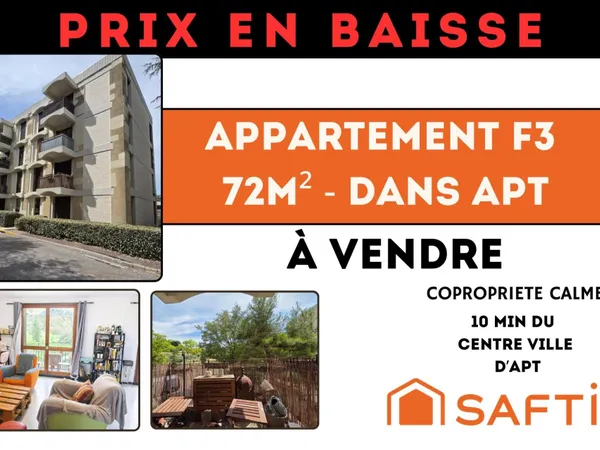 Appartement 72m² avec Vues et Balcons - Apt (84400)