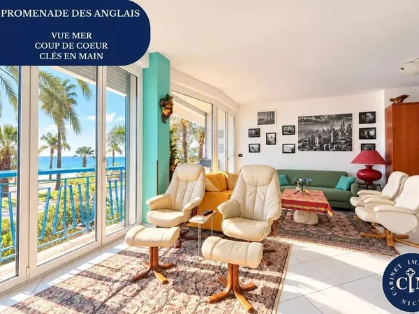 Promenade des Anglais - appartement 3 pièces - Vue mer panoramique