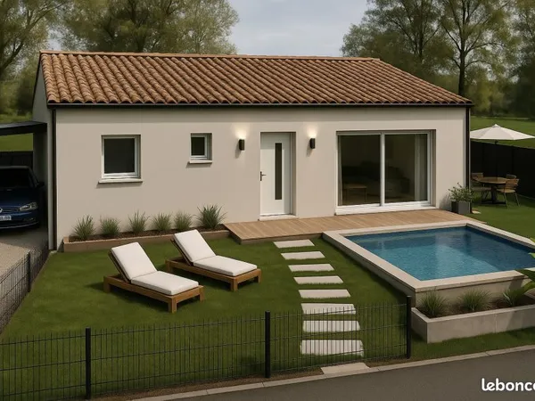 Maison de plain-pied 2 chambres à Marsillargues