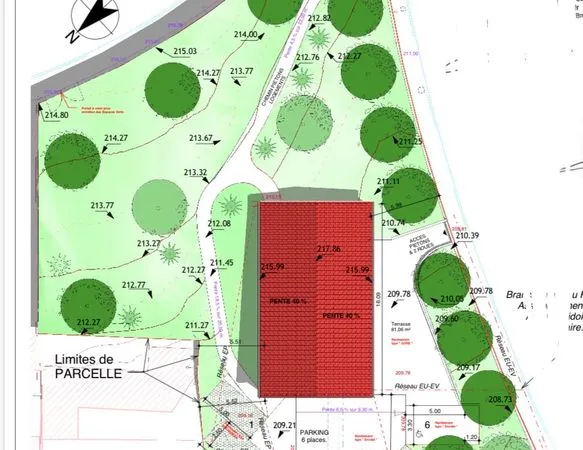 1400 m2 Terrain avec pc accordé