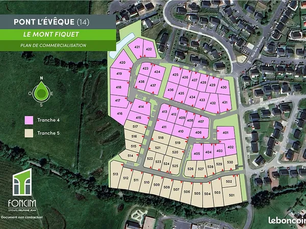 Terrain 389 m² Pont L Eveque