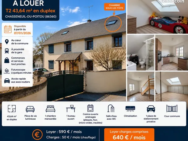 Appartement en duplex à chasseneuil-du-poitou (86)