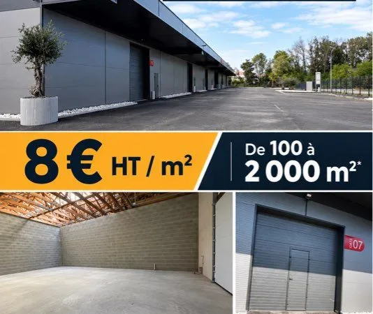 Dépôts à louer - De 100 à 2 000 m² - Parc sécurisé