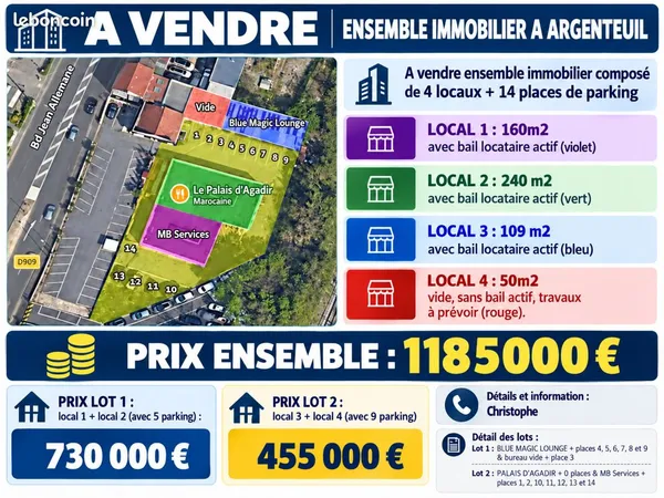 A vendre ensemble immobilier a argenteuil