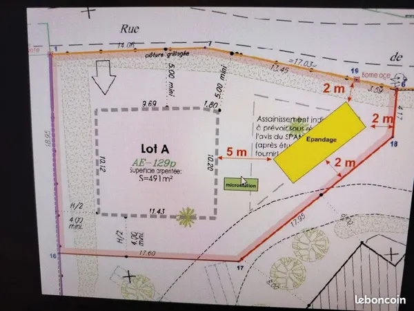 Terrain 491 m² Saint-Féliu-d'Avall