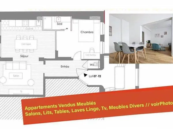 Appartement 2 pièces 50 m²