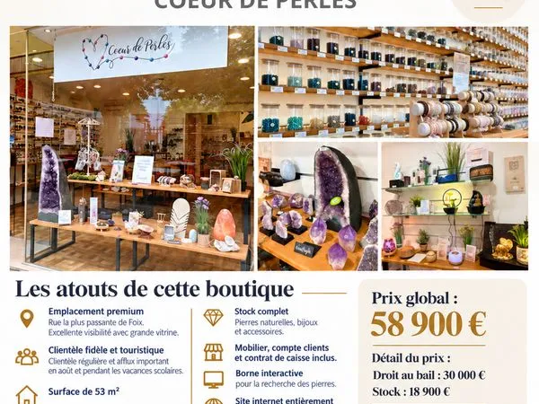À vendre fonds de commerce + droit au bail - Boutique à Foix