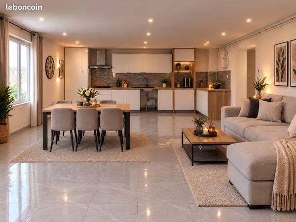 Appartement duplex F6 refait à neuf avec terrain privé