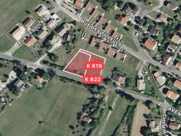 Terrain constructible et viabilisés 1000m2