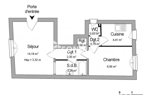Appartement 1 pièce 80 m²