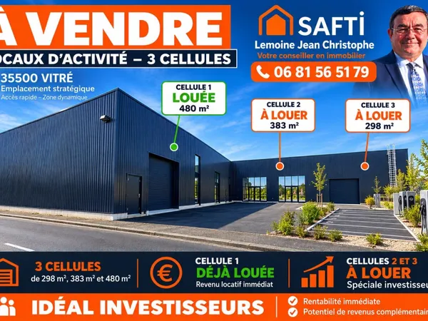 Spécial investisseur,batiment neuf loué 470 m2