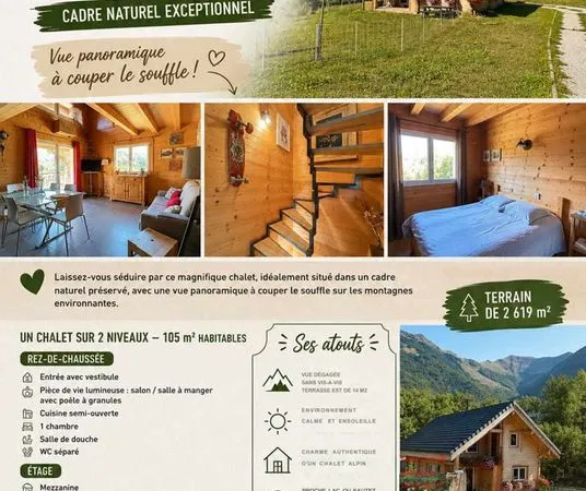 A vendre chalet de charme