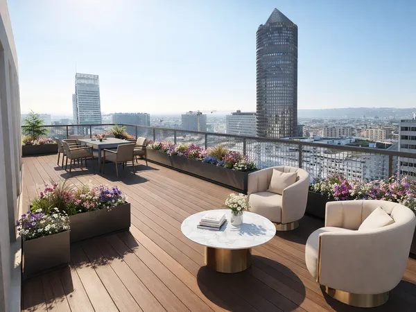 PRESTIGIEUX DERNIER ETAGE avec GRANDE TERRASSE SUD avec Vue INCROYABLE sur tout Lyon !