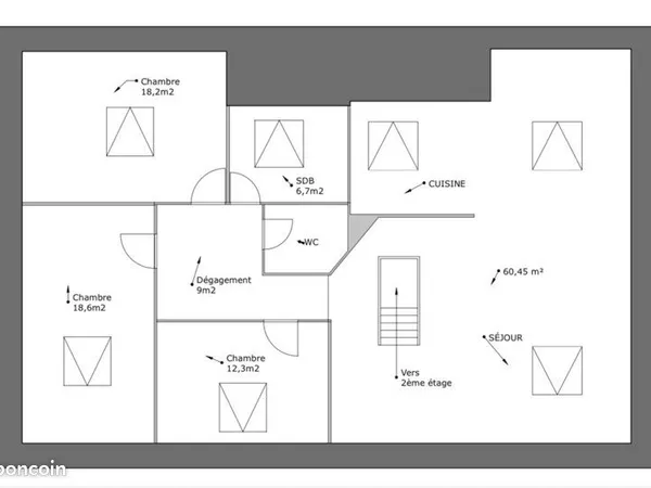 Appartement à louer 130m2