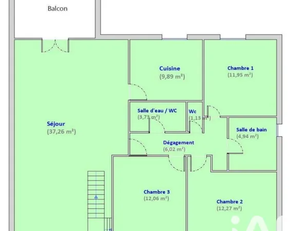 Appartement 5 pièces 113 m²