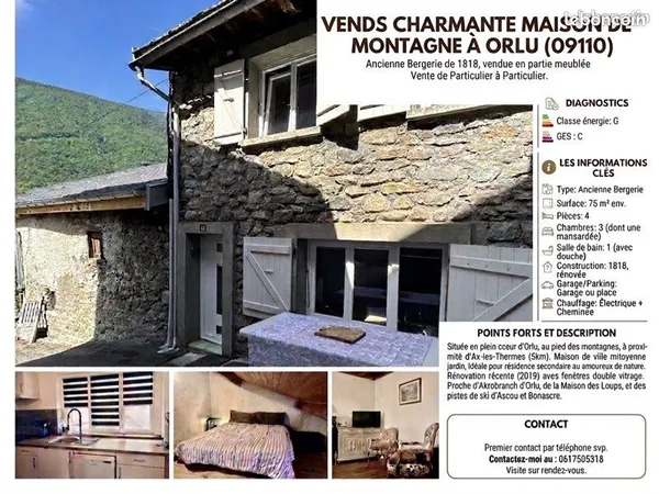 Maison de montagne à Orlu