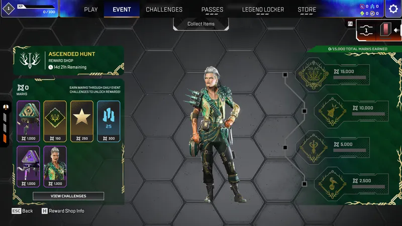 Apex Legends Traque avancée : ce que les marques rapportent gratuitement, ce que la collection coûte, et le couperet du 8 septembre