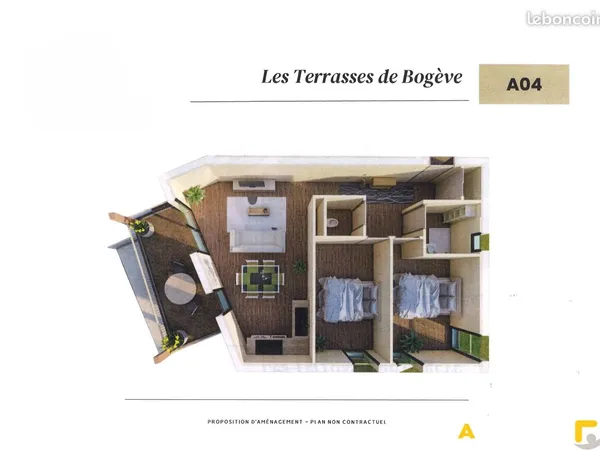 Appartement 3 pièces 66 m²