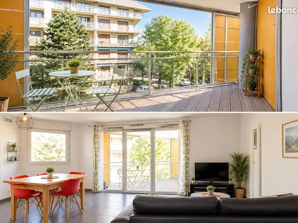 T2 44m2 Chambéry + balcon + cellier + garage