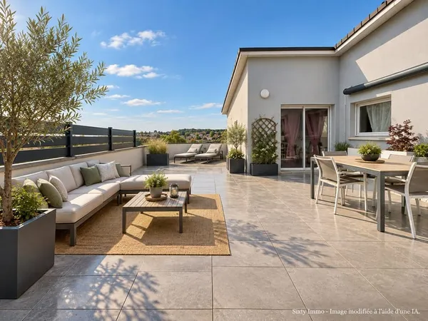 Appartement T4 (2 chambres) de 95,89 m2 avec Terrasse de 73m