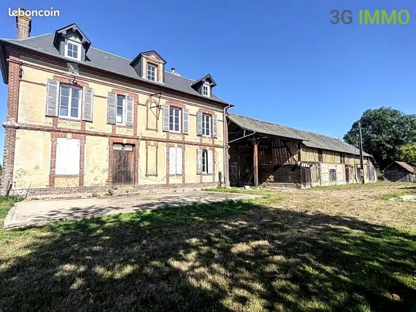 Vente | Corps de ferme | 6p | 4ch | 140 m² | Pont-l'Évêque | Terrasse · Jardin