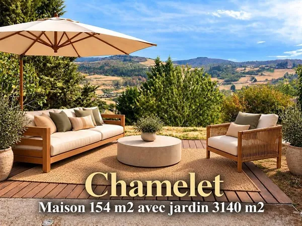 CHAMELET Villa 6 pièces 154 m2 avec jardin 3139m2 au calme avec vue