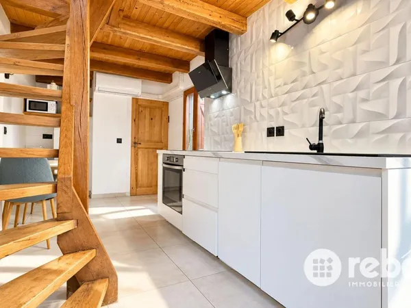 STRASBOURG, Cronenbourg Est - Duplex meublé (25 m2) avec cour privative & clim réversible