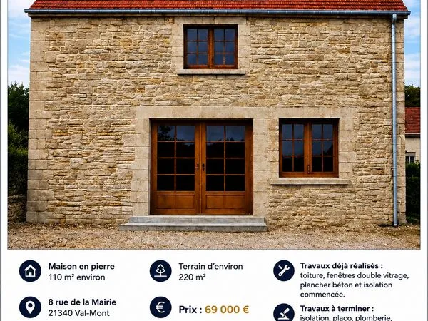 Maison en pierre à rénover