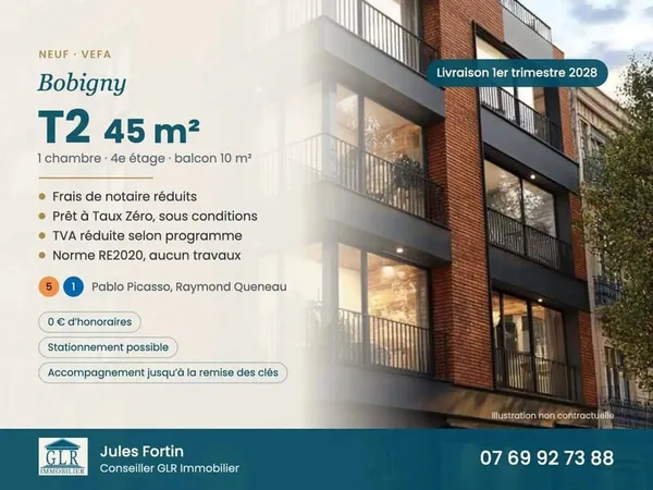Appartement 2 pièces 45 m²
