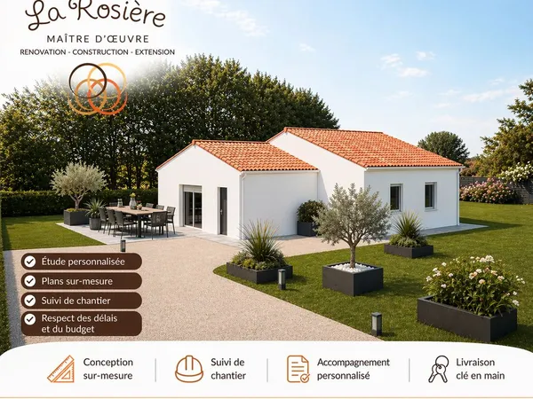 🏡 Maison neuve de 92 m² à construire - 3 chambres - Terrain de 607 m² - Vars (16330)