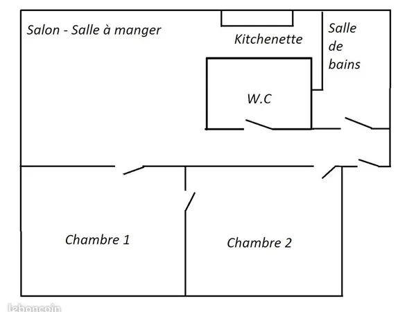 Appartement F3 Saulcy sur Meurthe 52m², 450 app