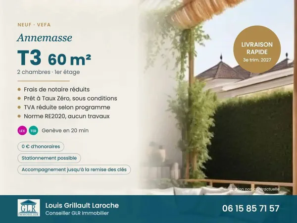 Appartement 3 pièces 60 m²