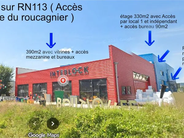 Direct propriétaire superficie modulable à partir de 330 m2 Superbe Local commercial / entrepôts / a