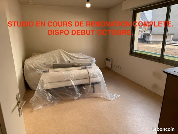 Studio meublé Rouen Croix de Pierre en cours de rénovation disponible debut octobre