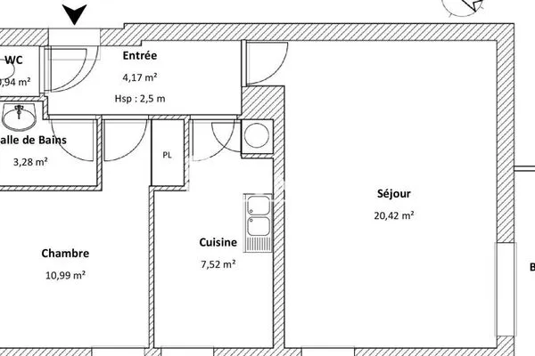 Appartement 2 pièces 47 m²