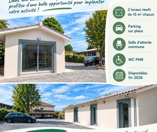 Deux locaux professionnels neufs