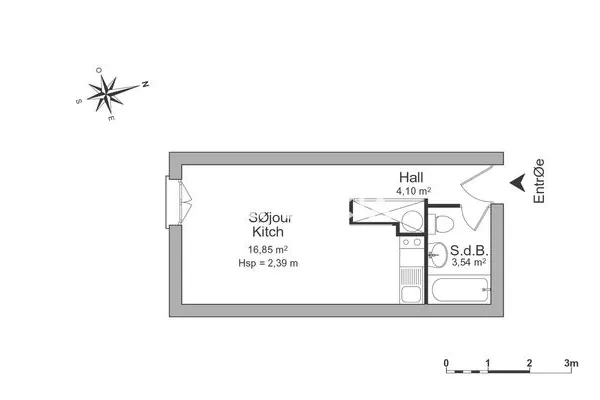 Appartement 1 pièce 24 m²