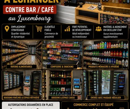 Vente commerce épicerie Luxembourg ville