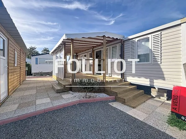 A VENDRE 50590 MONTMARTIN SUR MER PLAGE ! TERRAIN + MOBIL HOME DE 30.50 M2