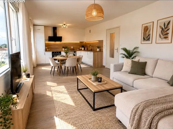 T3 65 m² entièrement rénové - Balcon filant - Parking - Touffenet