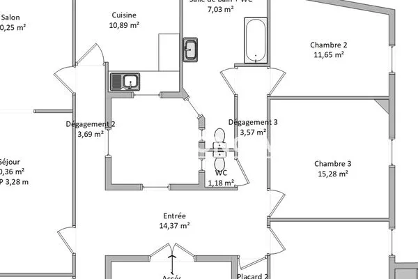 Appartement 6 pièces 147 m²