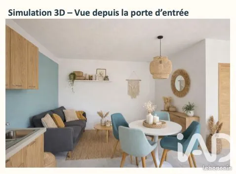 Studio 1 pièce 33 m²