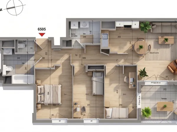 Appartement 4 pièces 79 m²