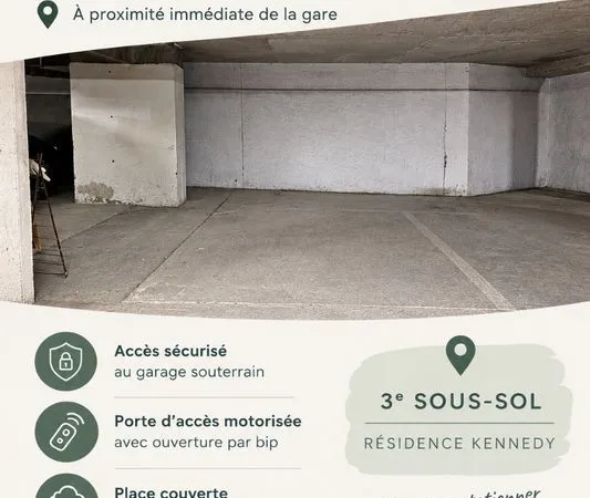Place de parking gare et centre ville