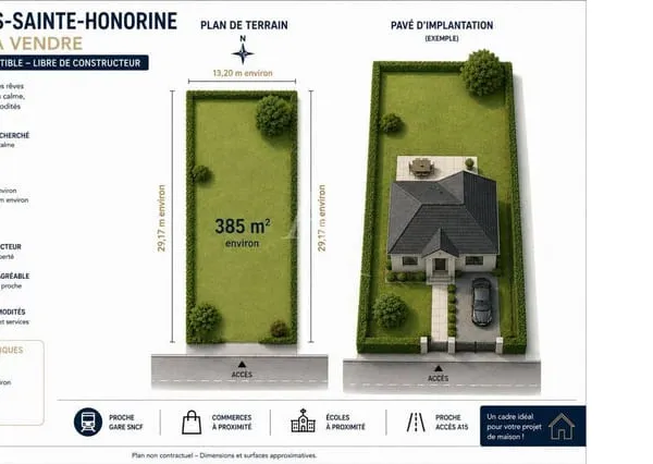 Terrain 385 m²