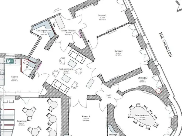 Bureaux à LOUER - 214m²