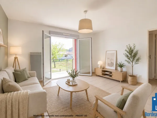 EXCLUSIVITE ! EYSINES - VIGEAN - APPARTEMENT T3 DE 56m² - 1er ÉTAGE - TERRASSE 7.50m² - PARKING - VE
