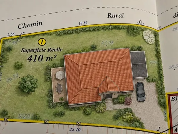 Terrain 410 m²