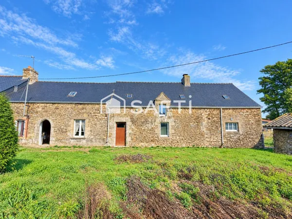 LONGERE A RENOVER SUR TERRAIN DE 3660 M2 EN CAMPAGNE DE RADENAC